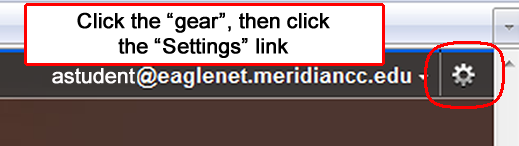 Click Gear, then click "Email Settings"